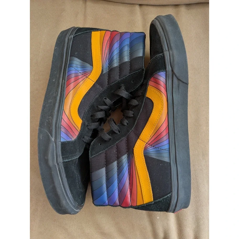 VANS Sk8-Hi Reissue Refract Black/Multi Men's 11.5 **RARE** NEW